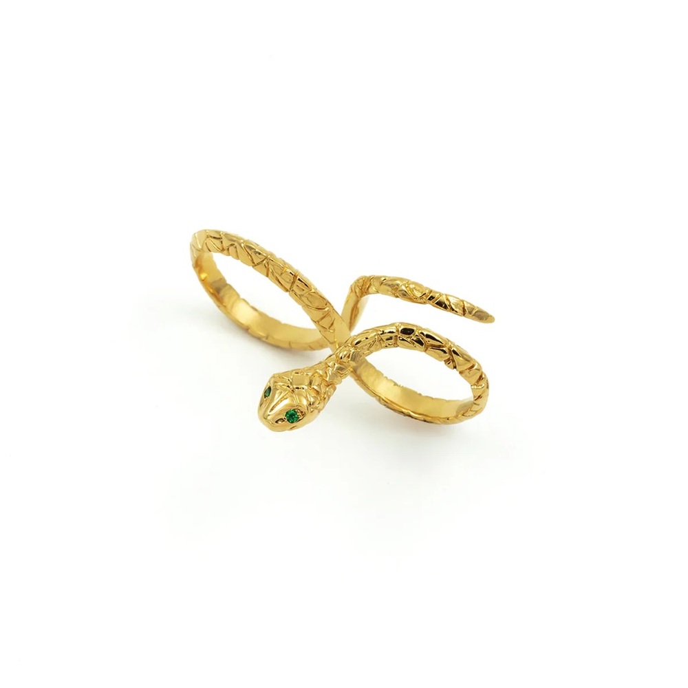 INFINITY SNAKE GOLD RING | De La Rosa